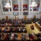 The Tennessee House of Representatives meets Wednesday, Oct. 27, 2021, in Nashville, Tenn. A lawsuit backed by the Tennessee Democratic Party seeks to block new redistricting maps for the state House and Senate, arguing Republican lawmakers who drew the maps violated the state Constitution to keep a firm grip on their partisan advantages.